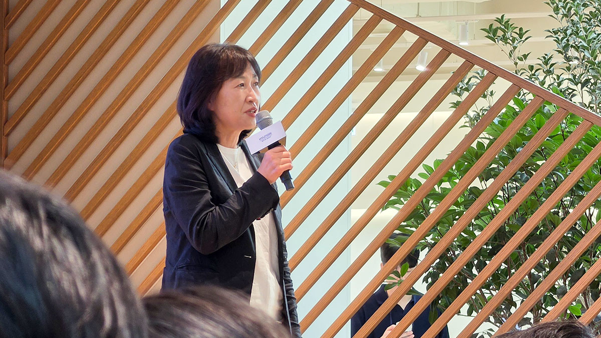 진은숙 현대차·기아 ICT 담당 사장이 현대차그룹 AX 성과 발표회에서 발언하고 있다. / 권혁재 PD
