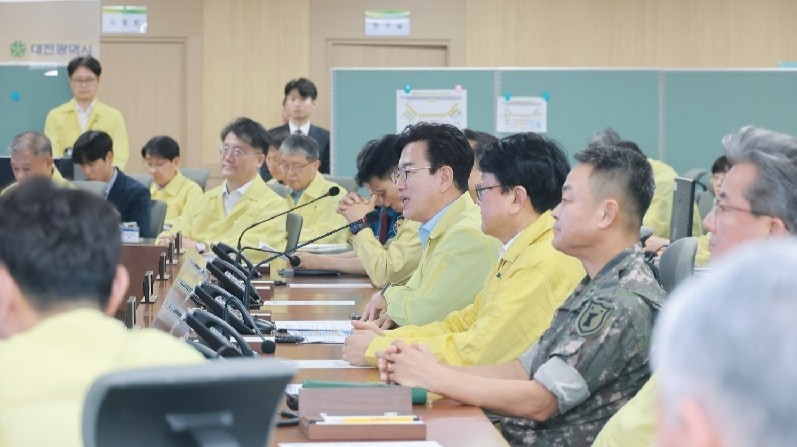 대전시는 12일 오후 시청 전시종합상황실에서 지역 안보태세를 점검하고 지역 통합방위체계를 강화하기 위한 ‘2026년 3분기 통합방위협의회’를 개최했다./사진=대전시
