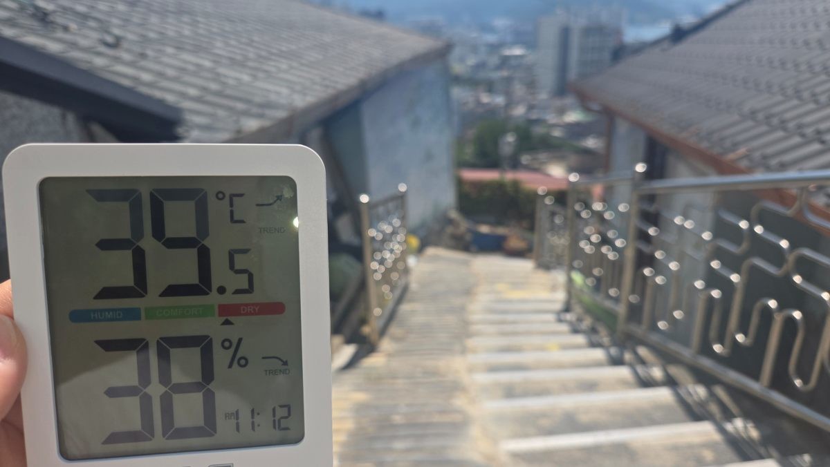 마산합포구 벽화마을 일원이 '39.5도를 기록했다. / 연합뉴스