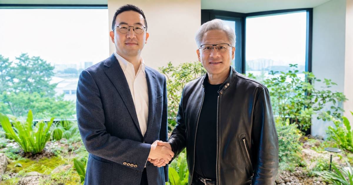 구광모 LG그룹 회장과 젠슨 황 엔비디아 최고경영자(CEO) / 사진=AI 생성 이미지