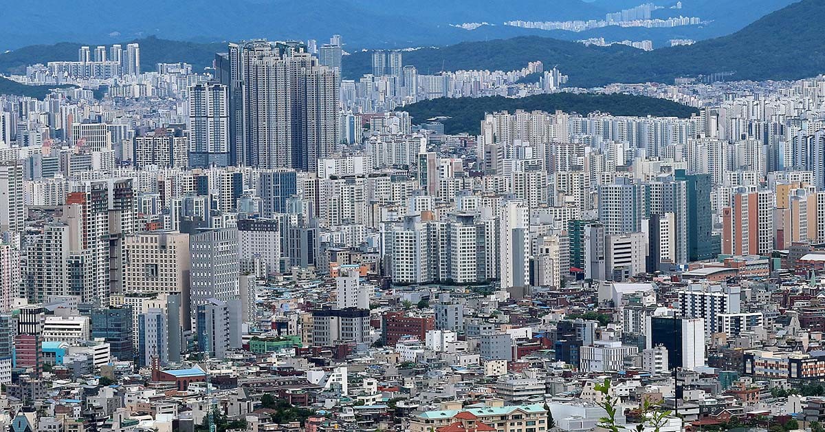 서울 남산에서 바라본 아파트 단지. / 뉴스1