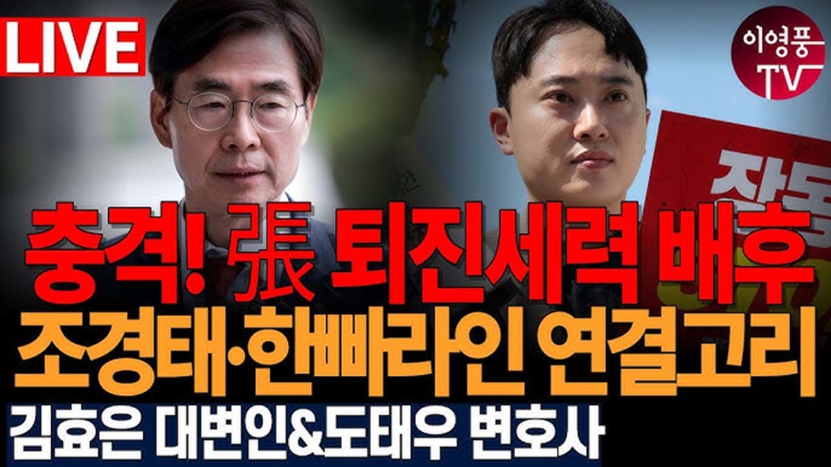 '이영풍TV' 유튜브 채널의 섬네일.