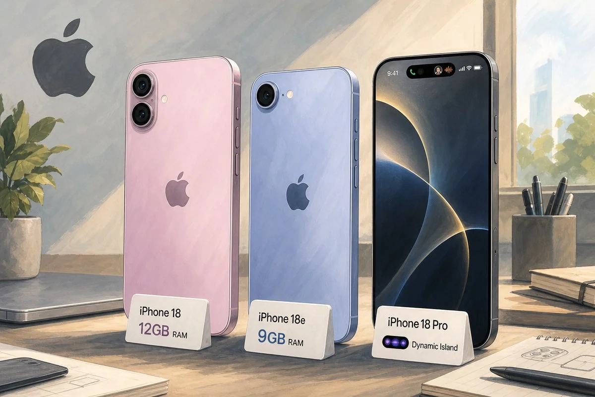 아이폰18 램 8GB→12GB 확대, 갤럭시S26급 맞춘다 / AI 생성 일러스트(삽화)