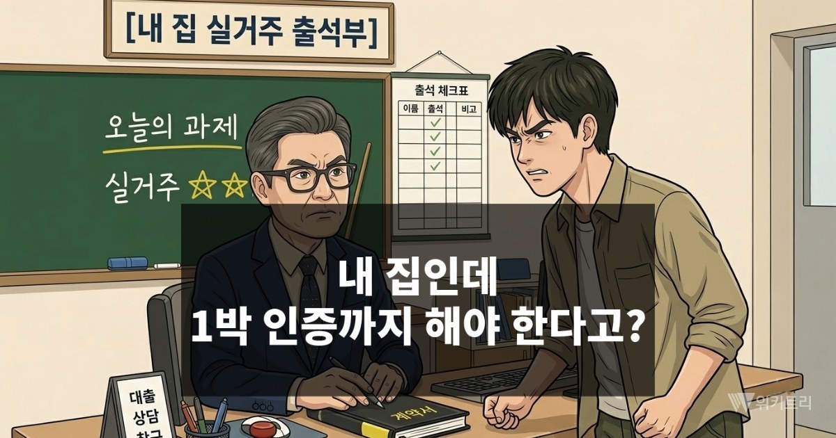 [위키만평] 내 집인데, 1박 인증까지 해야 한다고?
