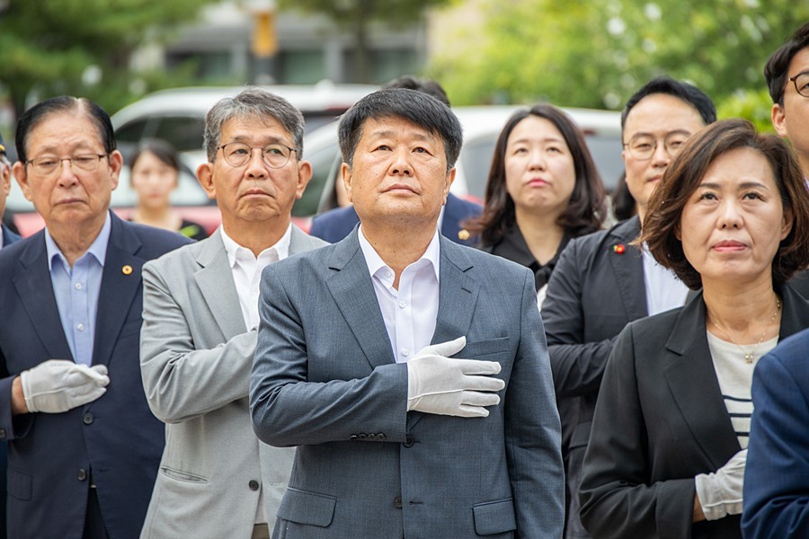 계양구, 황어장터서 제81주년 광복절 기념식…나라사랑 정신 되새겨