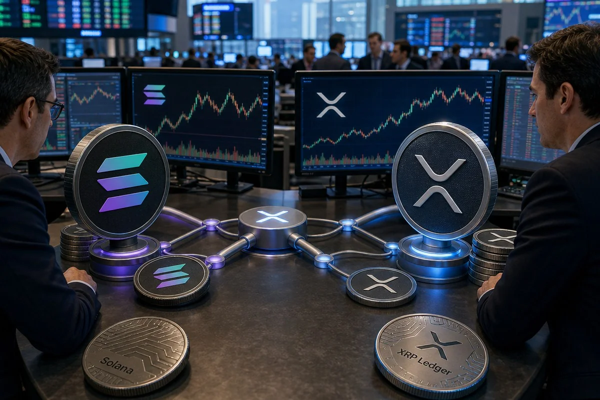 솔라나 SOL, 엑셀라 브리지 통해 XRP 레저 DEX 첫 거래…가짜 토큰 주의보 발령 / AI 생성 일러스트(삽화)