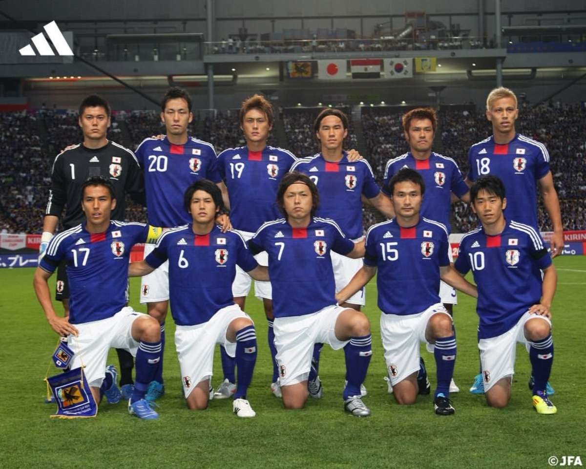 일본 축구 국가대표 선수들이 단체 사진을 찍고 있다 / 일본 축구 국가대표 인스타그램