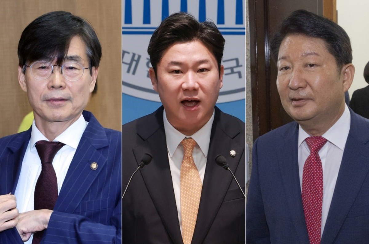 (왼쪽부터)조경태·진종오·권영진 국민의힘 의원. / 연합뉴스