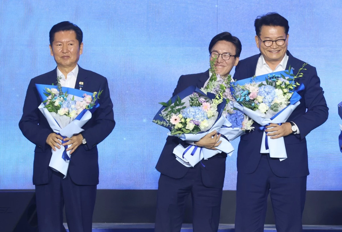 민주당 당대표 출마했던 3인방. 정청래, 김민석, 송영길. / 뉴스1