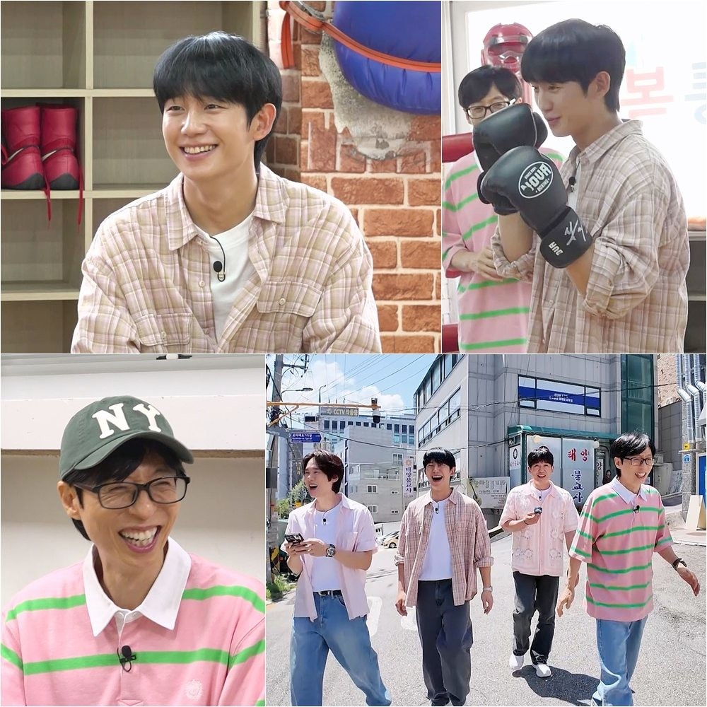 배우 정해인과 허성태가 SBS 예능 '틈만나면,'에 출연했다. 해당 예능은 일상 속 마주하는 잠깐의 틈새시간 사이에 행운을 선물하는 ‘틈새 공략’ 버라이어티이다. / SBS