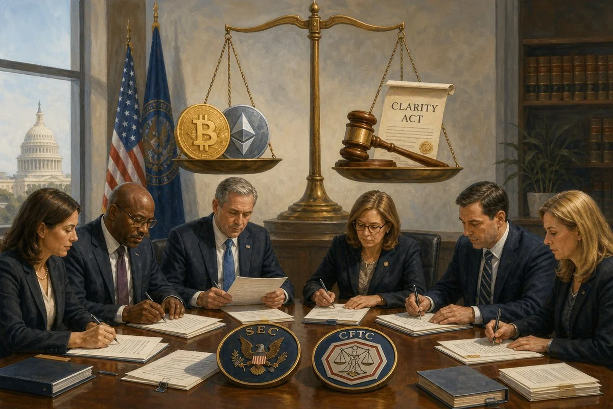 SEC·CFTC, 의회 대신 가상자산 규정 직접 손질…“겐슬러 2.0” 재현 우려도 / AI 생성 일러스트(삽화)