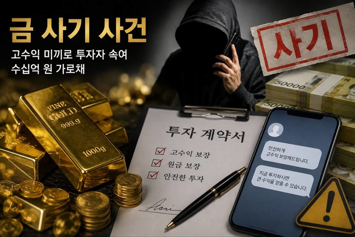 지난 2024년 발생한 경북 포항의 금 사기사건 관련, 피해자들이 23억여원의 피해금 행방을 추적해줄 것을 사법부에 촉구하고 나섰다. 사진은 위키트리 AI 생성 이미지