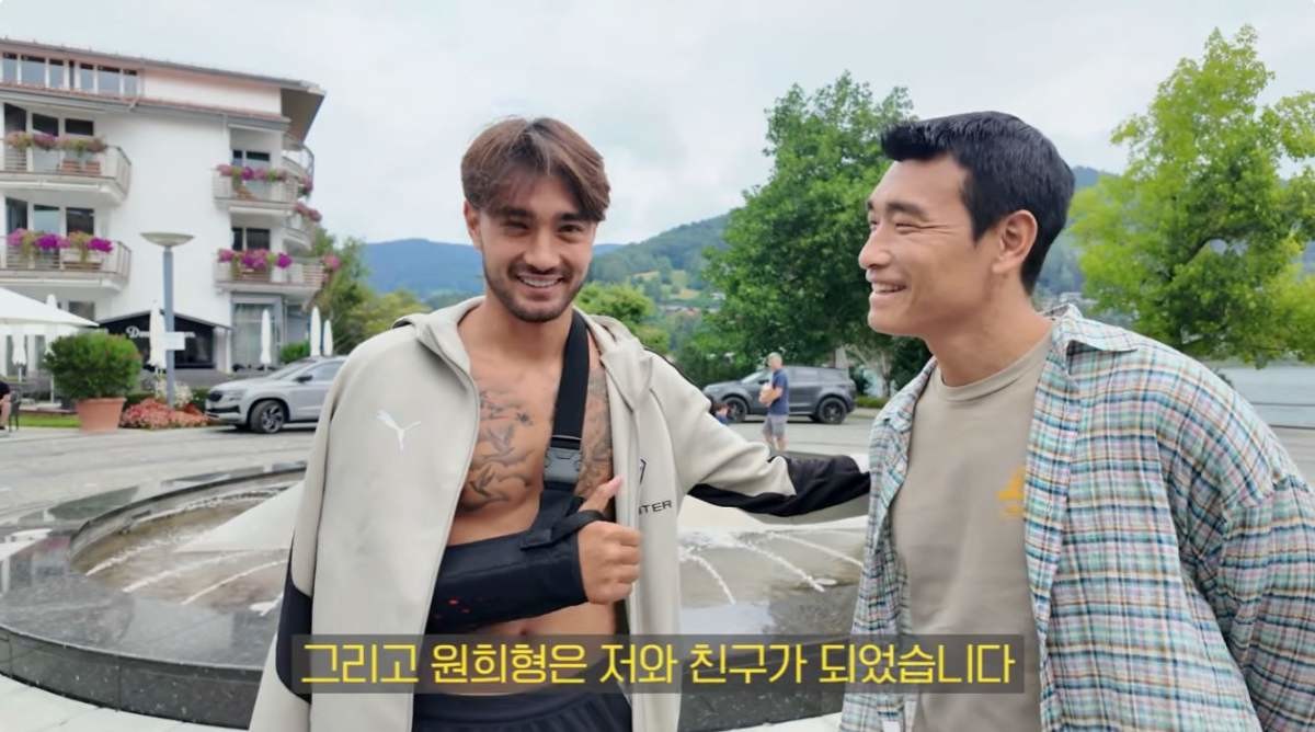 옌스 카스트로프를 비판해 논란에 휩싸였던 조원희가 독일까지 찾아가 직접 사과했다. / 유튜브 '이거해조 원희형'