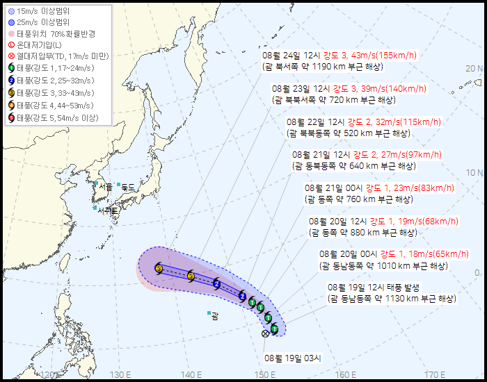 제18호 태풍 ‘사우델’ 예상 경로 / 기상청