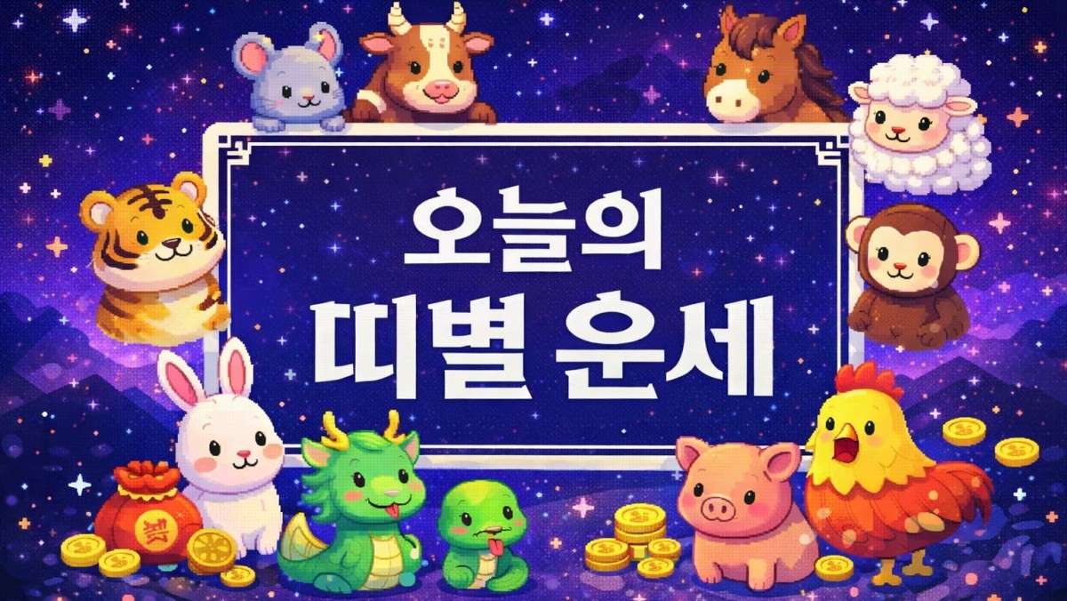 오늘의 띠별 운세 (AI로 제작.)