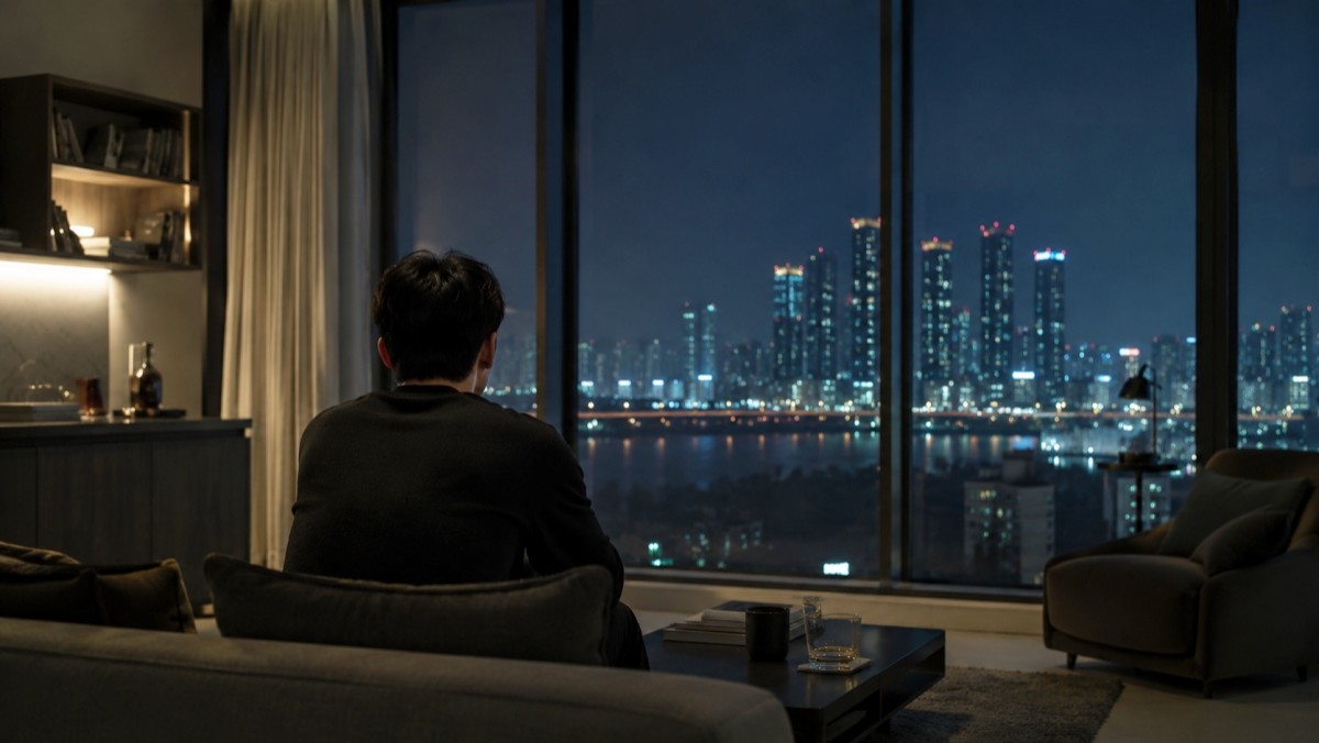 창밖을 바라보고 있는 뒷모습을 표현한 자료사진. AI툴로 생성됐습니다.