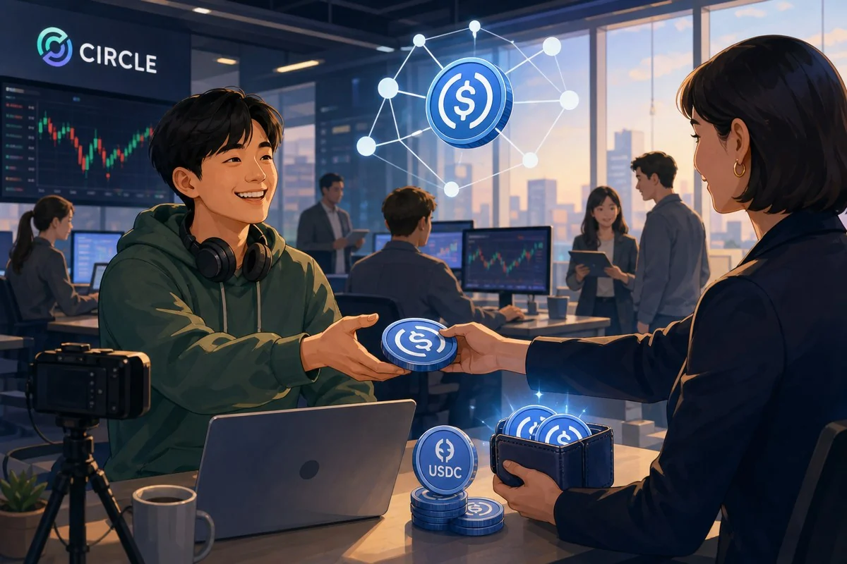 X, 크리에이터 보상에 서클 USDC 등 스테이블코인 지급 검토…메타는 이미 도입 / AI 생성 일러스트(삽화)