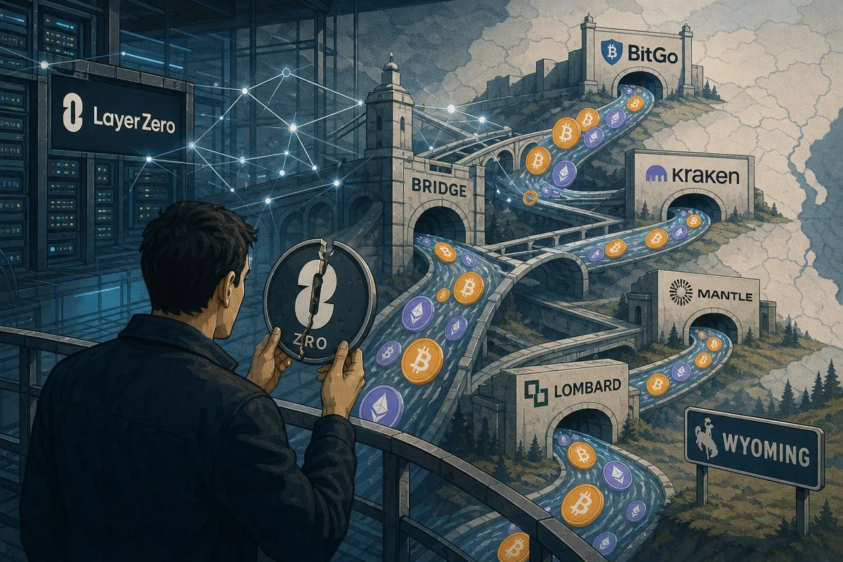 레이어제로 해킹 후폭풍, BitGo·크라켄·와이오밍까지 150억달러 대이탈 / AI 생성 일러스트(삽화)