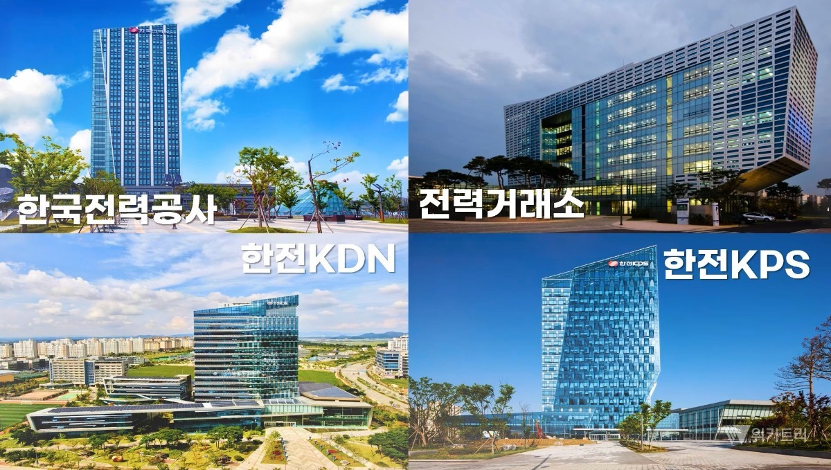 나주 빛가람혁신도시에 집적된 한국전력공사와 전력거래소, 한전KDN, 한전KPS 등 핵심 에너지 공공기관.