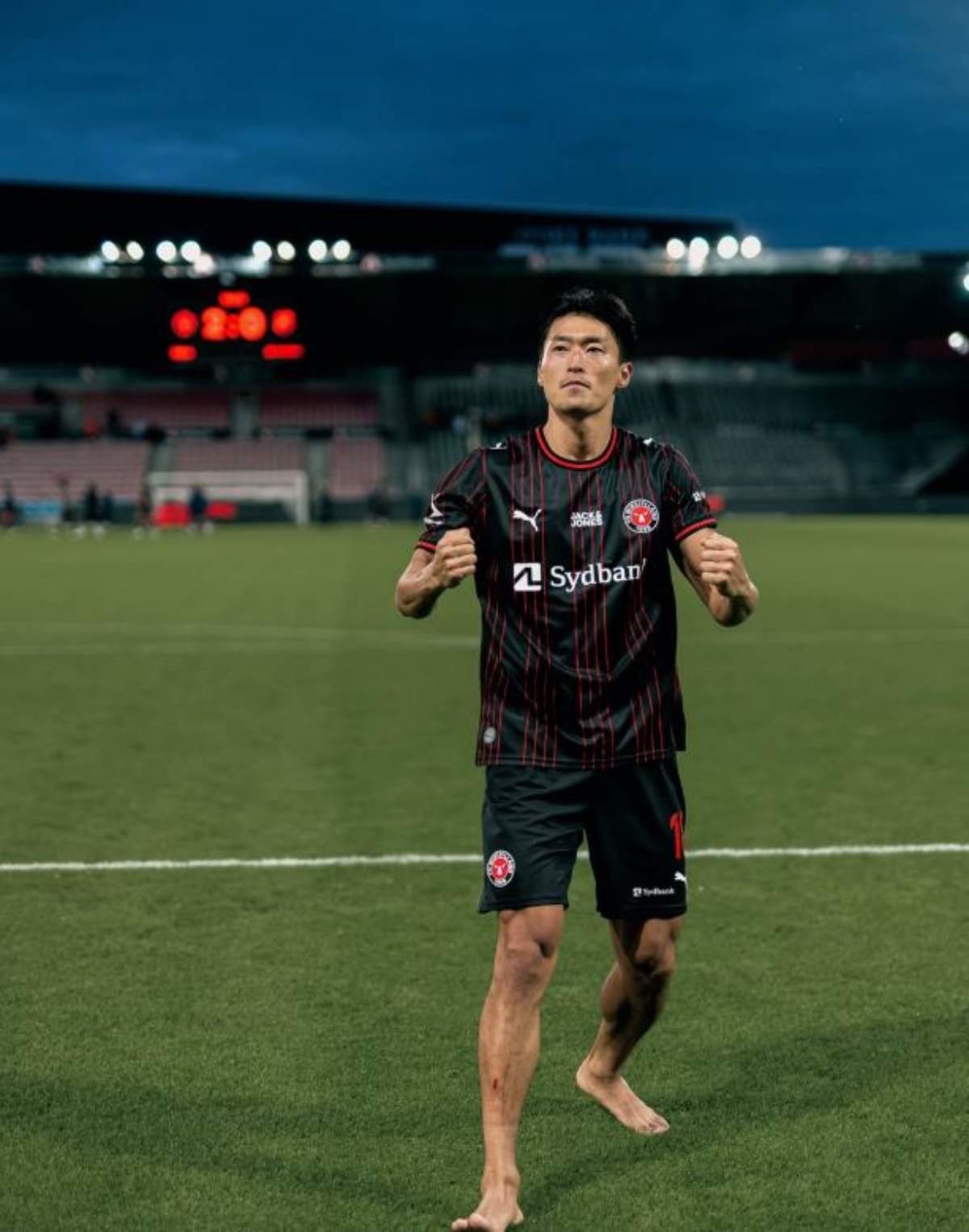 같은 날 조규성은 덴마크 헤르닝의 MCH 아레나에서 열린 미트윌란과 리예카(크로아티아)의 UEFA 콘퍼런스리그 플레이오프 1차전에 선발 출전했다. 미트윌란은 2-0으로 승리했고 조규성이 선제골의 주인공이 됐다. / 미트윌란 인스타그램