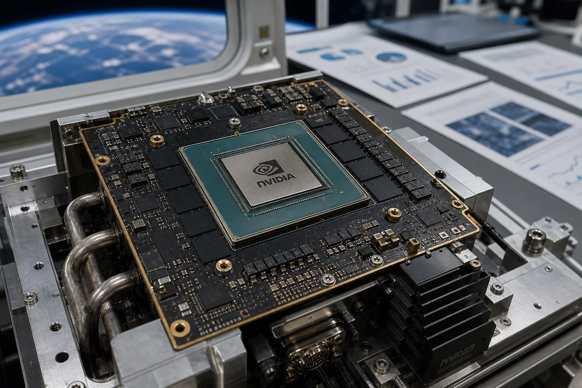 엔비디아의 베팅, H100 궤도 훈련부터 우주용 GPU까지 / AI 생성 이미지