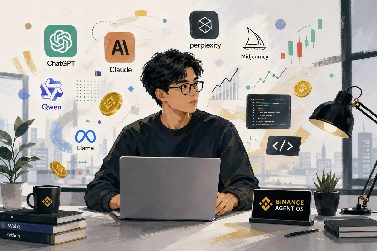 바이낸스 '에이전트 OS' 공개, AI가 실제 자금으로 매매하는데 손실 한도는 없다 / AI 생성 일러스트(삽화)