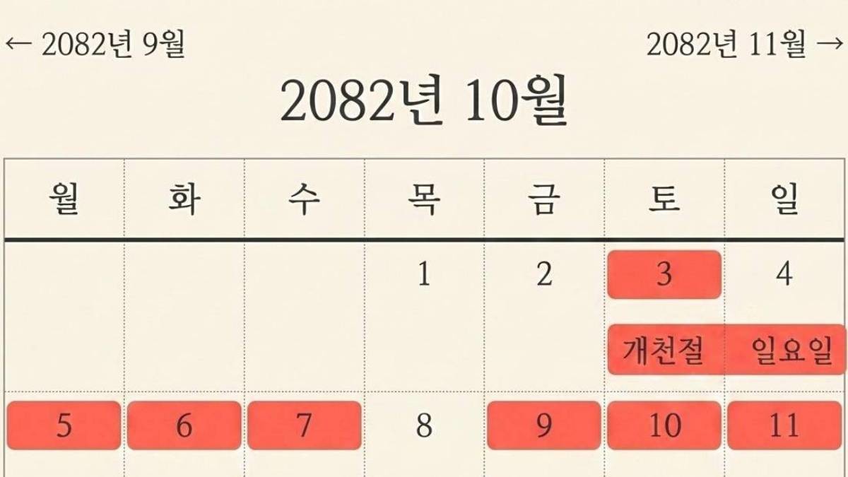 '2082년 10월이 기대되는 이유?!' 기사 내용 토대로 AI툴 활용해 제작한 자료사진.