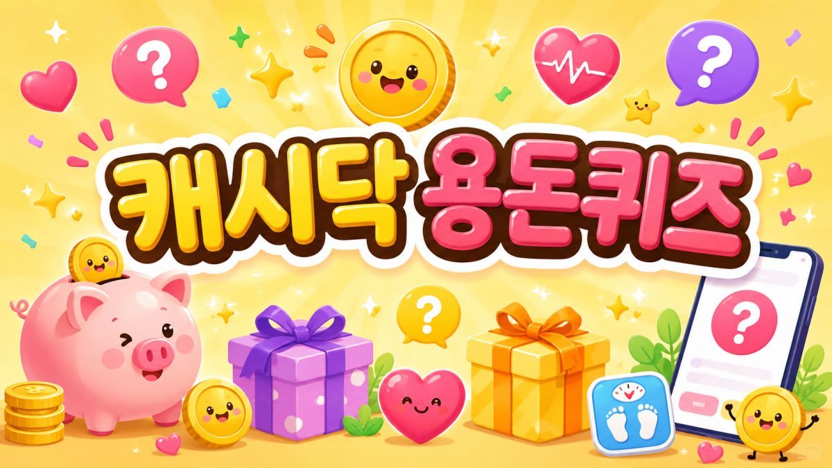 캐시닥 퀴즈 맞혀보세요… 용돈퀴즈 '8월 22일' 정답 공개