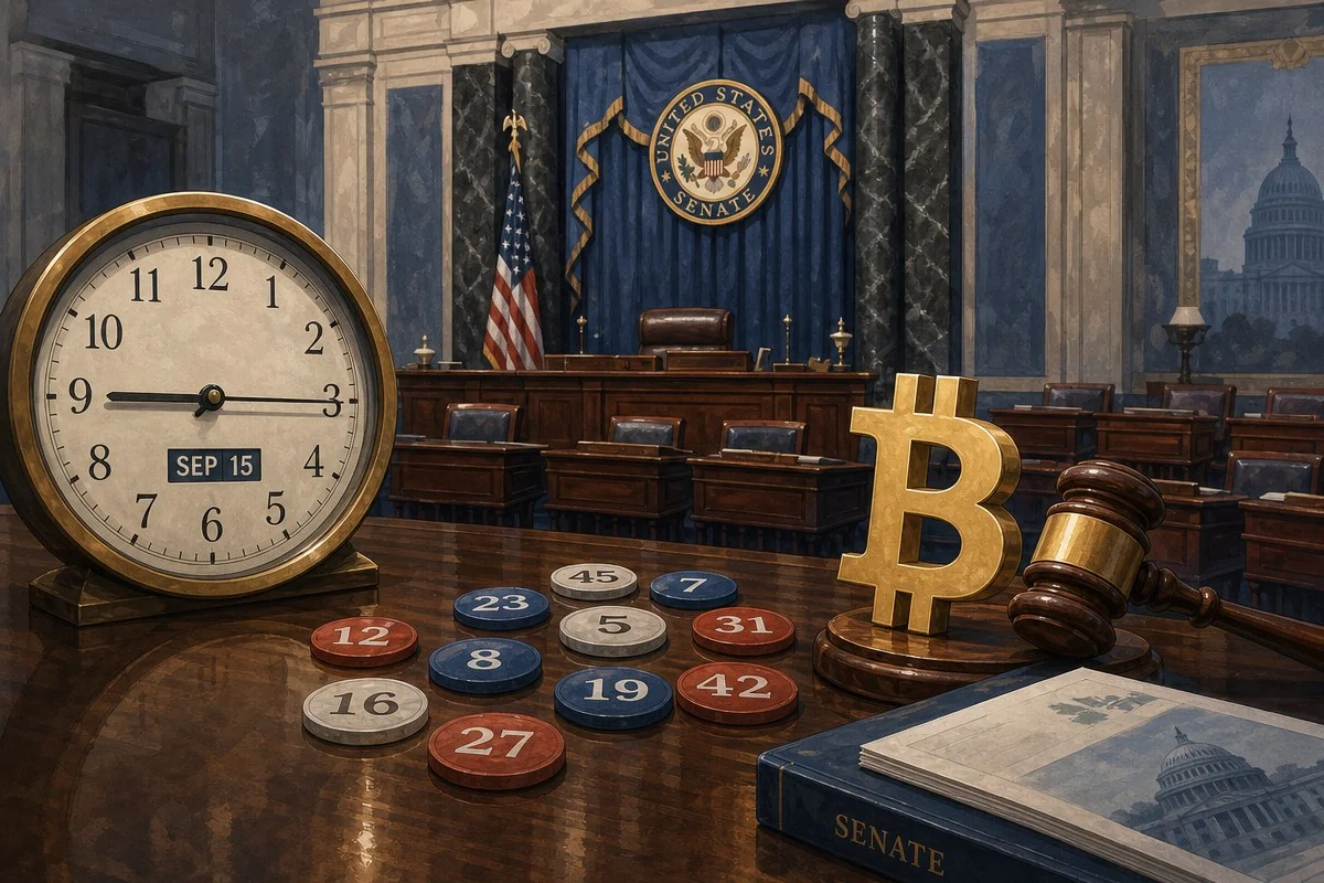 美 상원 클래리티법 9월15일 표결 앞두고 60표 벽…CFTC “막히면 자체 규정” / AI 생성 일러스트(삽화)