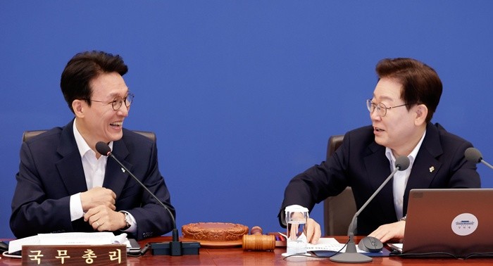 김민석 더불어민주당 당대표와 이재명 대통령 / 뉴스1