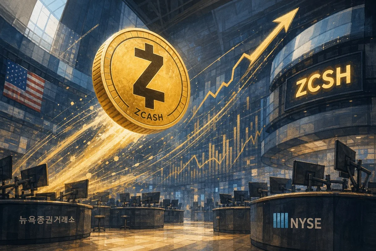 그레이스케일 지캐시 ETF, 8월25일 뉴욕증시 ZCSH 상장 추진…ZEC 8년래 최고가 / AI 생성 일러스트(삽화)