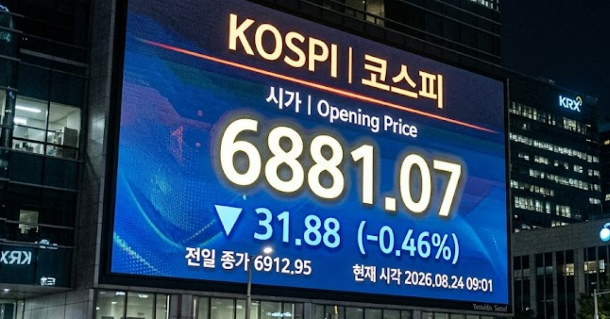 코스피 6881.07 출발…삼성전자 4.26% 급락