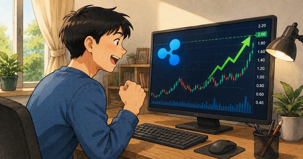 일주일 새 47% 상승한 암호화폐(코인) 리플, 장기 조정 끝?... 곧 2달러 돌파할까