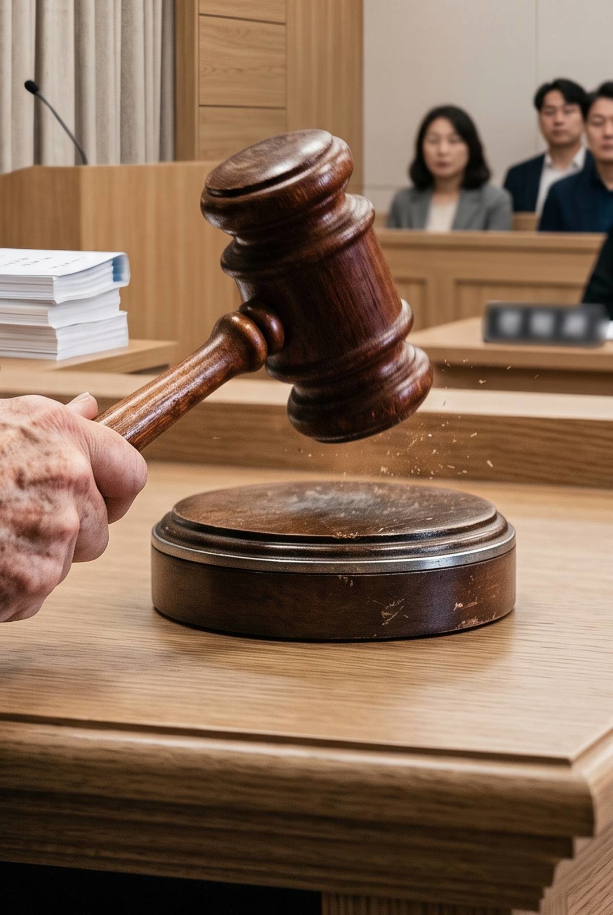 판사봉. 기사 내용 토대로 AI툴 활용해 제작한 자료사진.