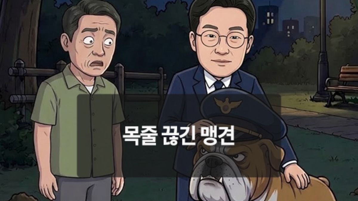 [위키만평] 목줄 끊긴 맹견