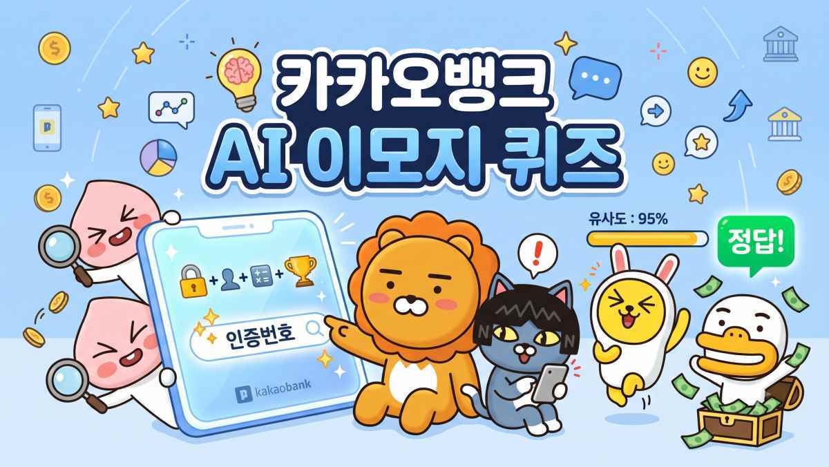 '보안카드' 아니네… 카카오뱅크 AI 이모지 퀴즈 26일 낮 12시 정답