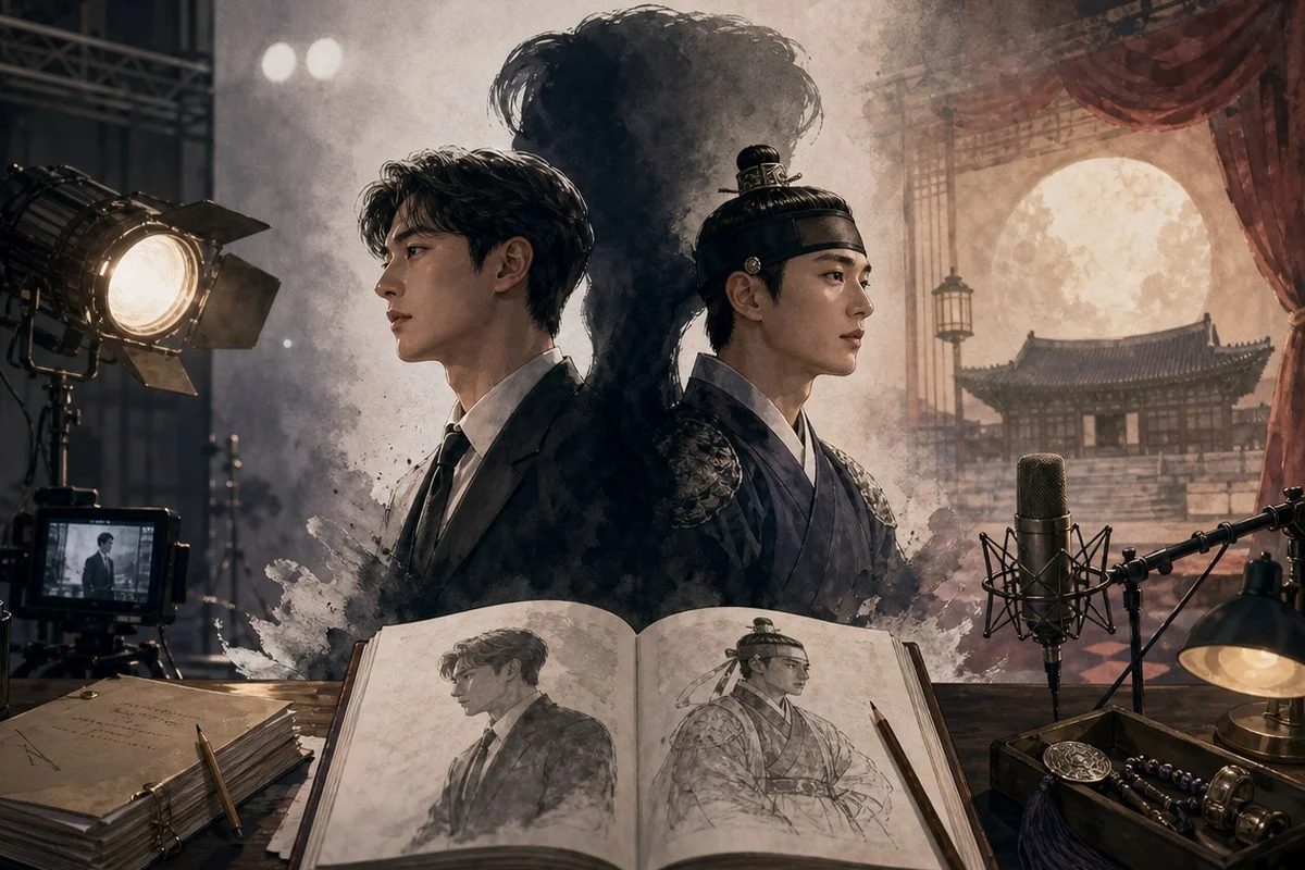 “들쥐” 류준열 1인 2역 진짜와 가짜 사이…설경구 “공부 많이 하는 배우” 극찬 / AI 생성 일러스트(삽화)