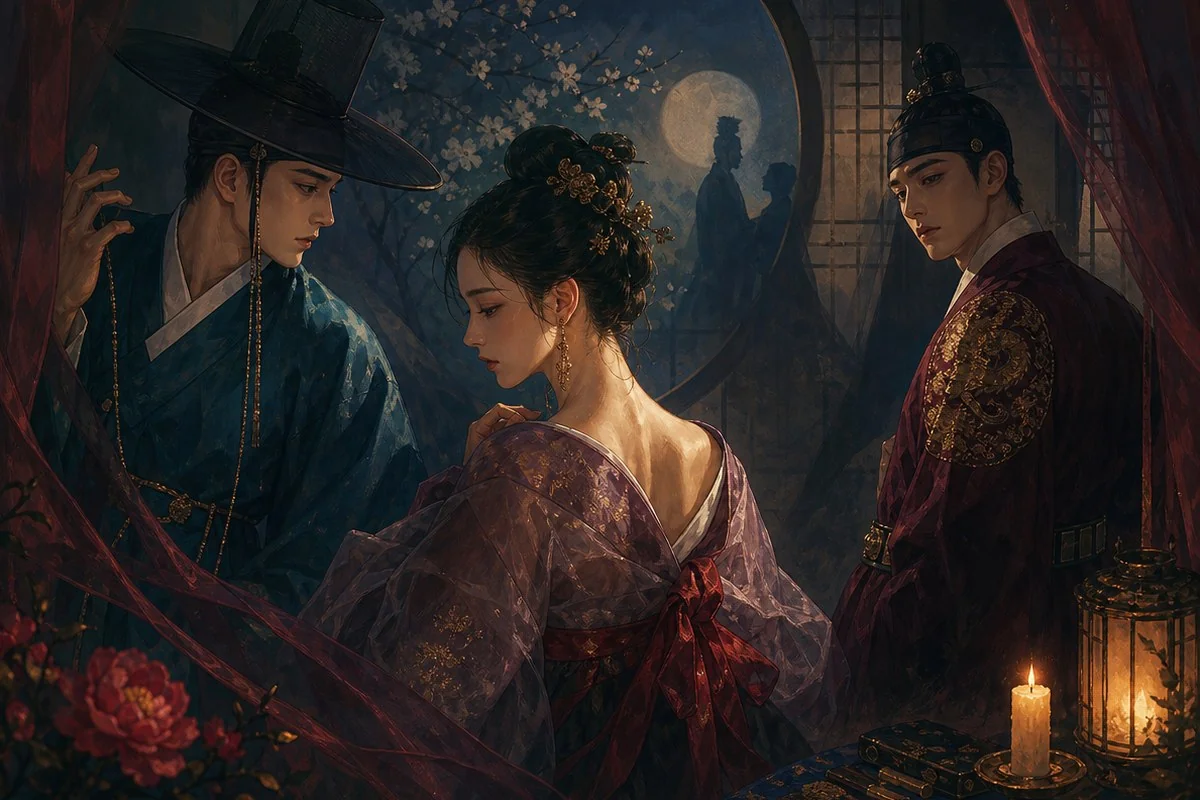“스캔들” 조씨부인·조원·희연 위험한 삼각관계, 티저로 베일 벗다…9월 18일 공개 / AI 생성 일러스트(삽화)