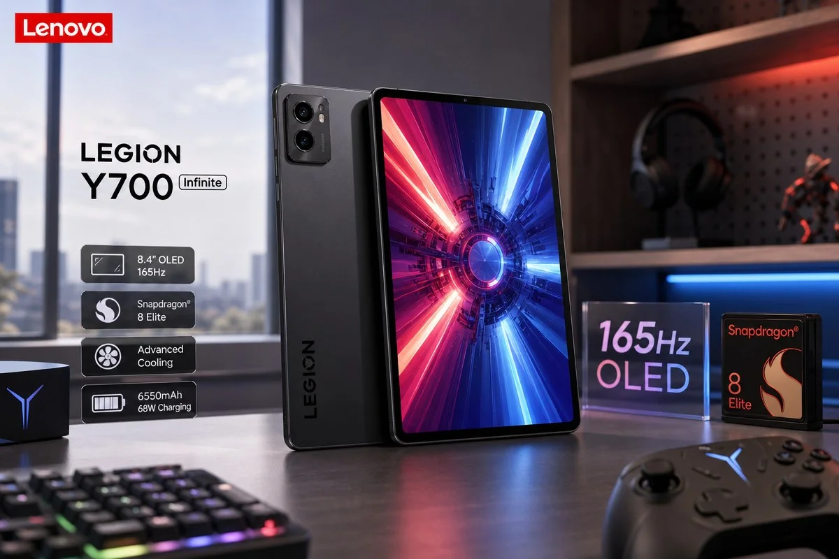 레노버 레전드 Y700 인피니트, 오버클럭 8 엘리트 Gen5로 안투투 458만점 찍었다 / AI 생성 일러스트(삽화)