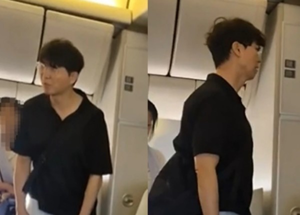 박수홍이 승객들에게 사과한 당시로 알려진 영상 캡쳐. / 네이버 카페 영상 갈무리