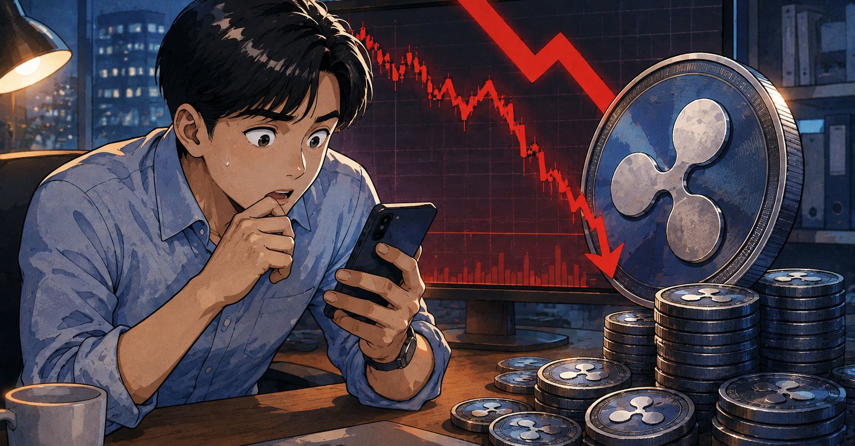 “하루 새 5% 넘게 폭락한 암호화폐(코인) 리플, '이것' 때문에 발생한 연쇄 매도 현상”