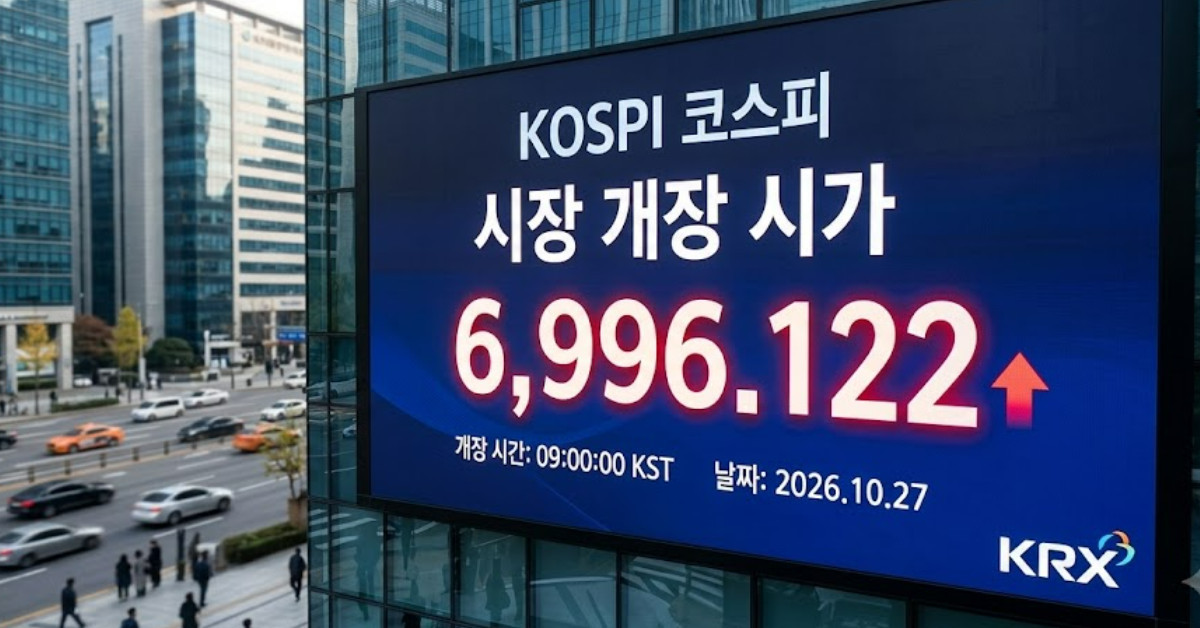 코스피 6996.12 출발…거래대금 1위 놓고 맞붙은 반도체 쌍두마차