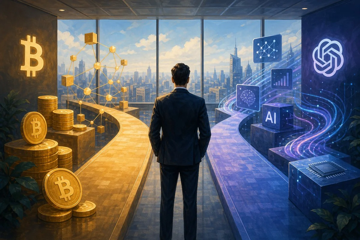 지니어스그룹, 비트코인 전량 매각 넉 달 만에 AI와 함께 12억달러 재투자 나선다 / AI 생성 일러스트(삽화)