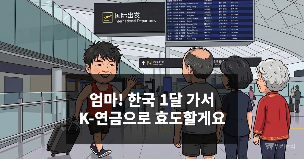[위피만평] 엄마! 한국 1달 가서 K-연금으로 효도할게요