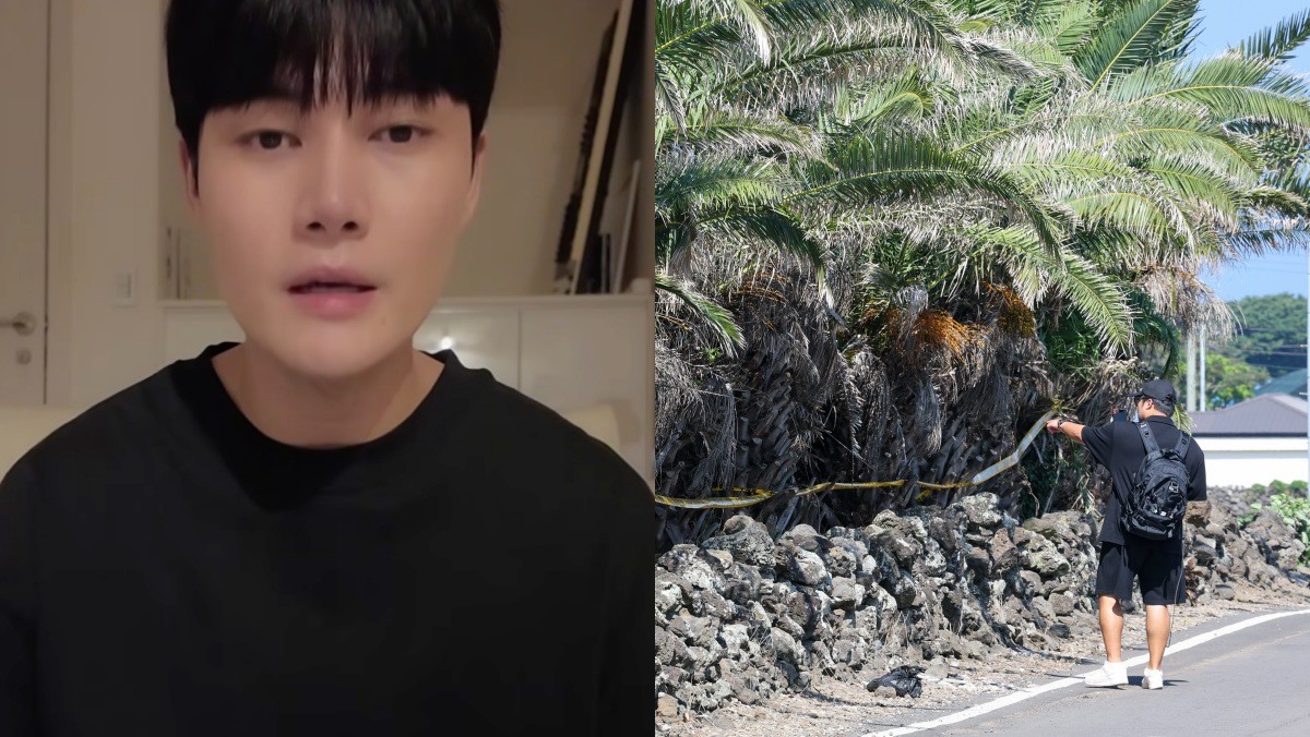 아이돌 그룹 리미트리스 출신 가수 성현우, 장미란씨 사망 사건으로 출입이 통제된 제주시 한림읍 야자수농장 / 유튜브 ' WOO(성현우)', 뉴스1