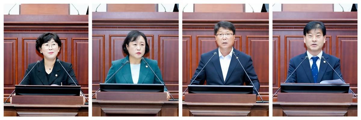 경주시의회 제300회 임시회 제2차 본회의 5분자유발언 모습/이하 경주시의회