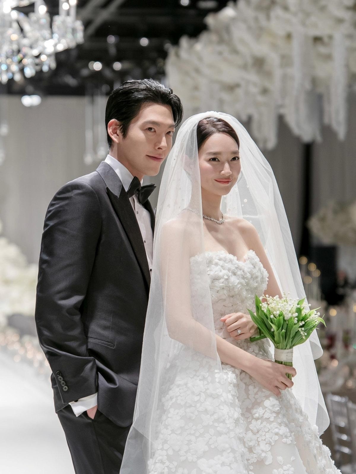 지난해 12월 20일 서울 중구 신라호텔 다이너스티홀에서 열린 신민아와 김우빈의 결혼식 사진. / 에이엠엔터테인먼트