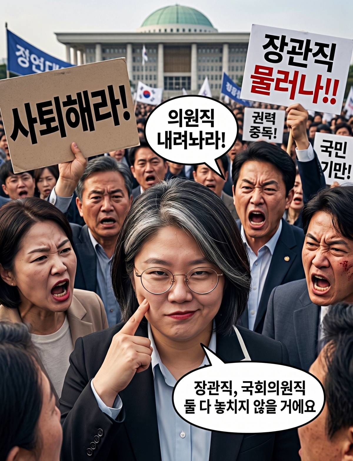 용혜인 후보 풍자 이미지. 기사 내용 토대로 AI툴 활용해 제작한 자료사진.