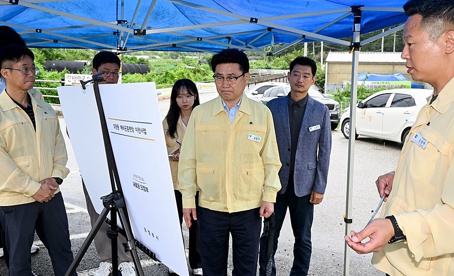 김원기 의정부시장, 자일동 훈련장·복합문화융합단지 직접 점검