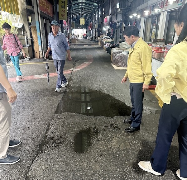 집중호우 관련 전통시장 시설물 및 배수시설 집중 점검 / 정읍시
